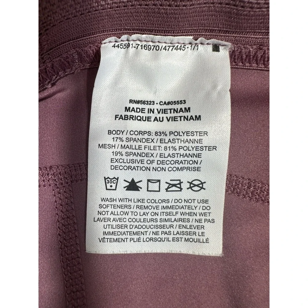 Nike Pro Leggings Womens Medium Mulberry Dri Fit Pockets 7/8 DN4691-533